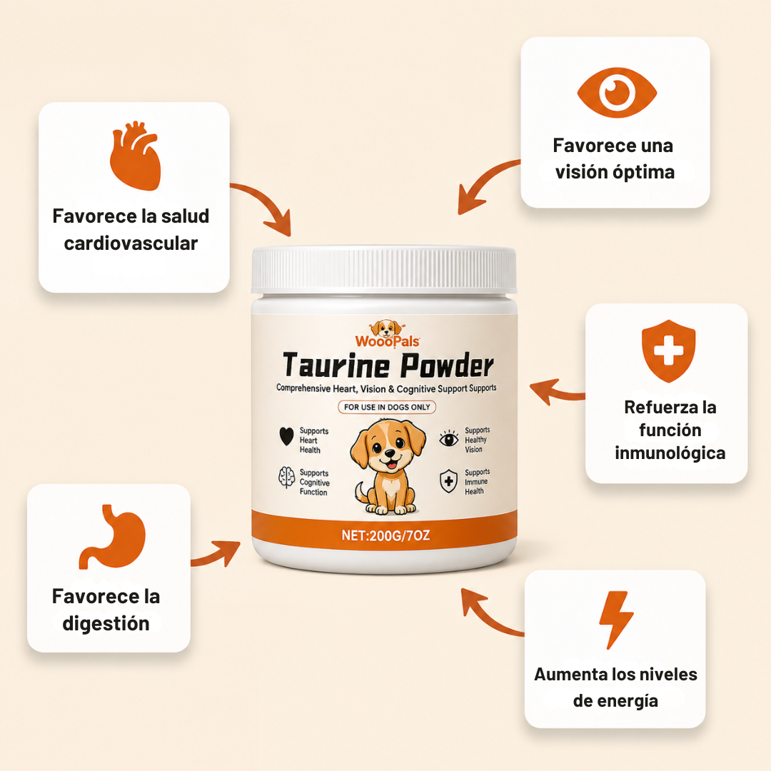WooofPals™ Taurina para Perros — Soporte Cardíaco y Longevidad